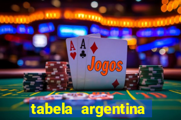 tabela argentina torneo betano